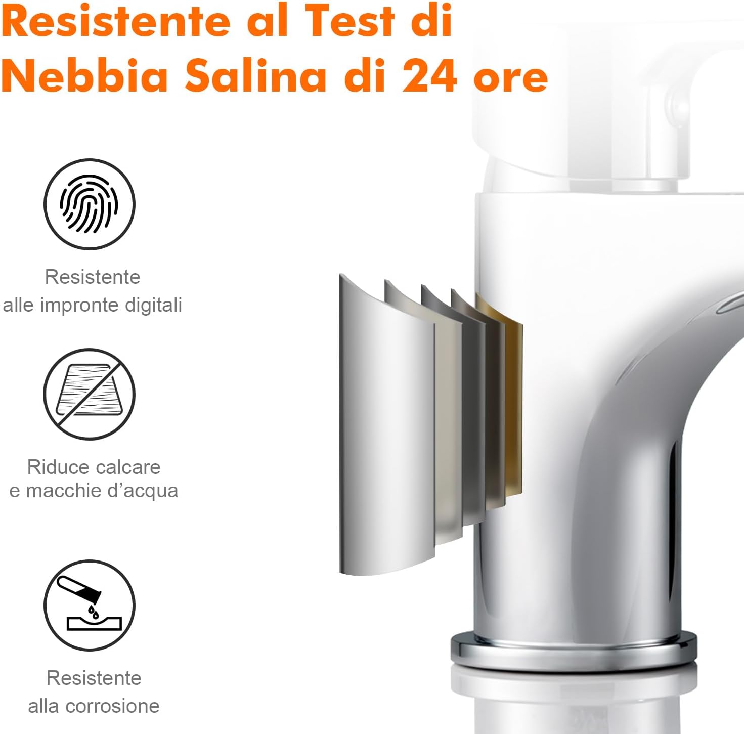 Thumbnail 4 de GRIFEMA Rubinetto Bagno Lavabo Monocomando G3/8, Cromo – G11003