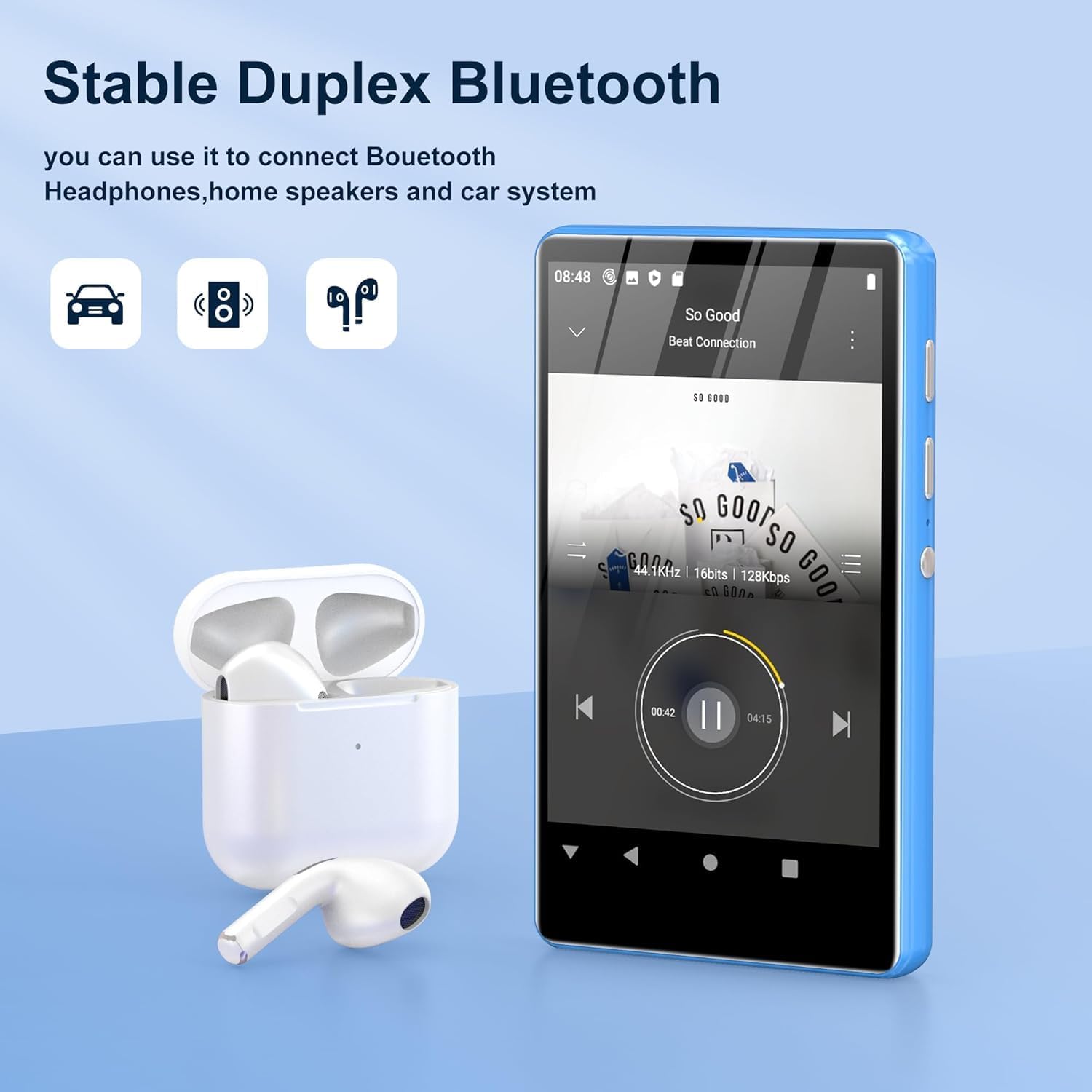 Detalle de SWOFY M503 Pro: Lettore MP3/MP4 da 80 GB con Bluetooth, WiFi e touchscreen da 4