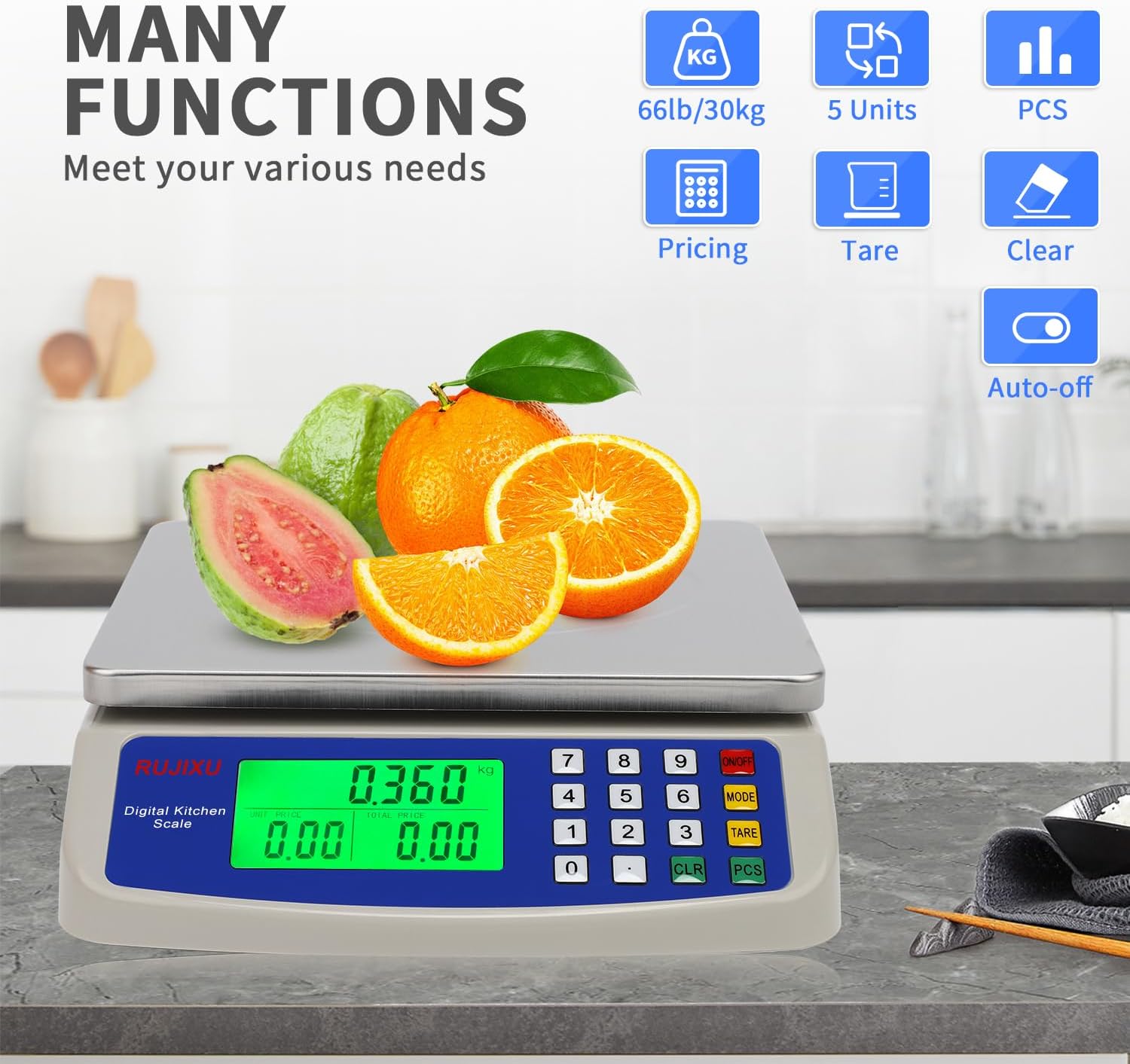 Thumbnail 4 de Large Digital Kitchen Scale 30KG for Baking 🍽