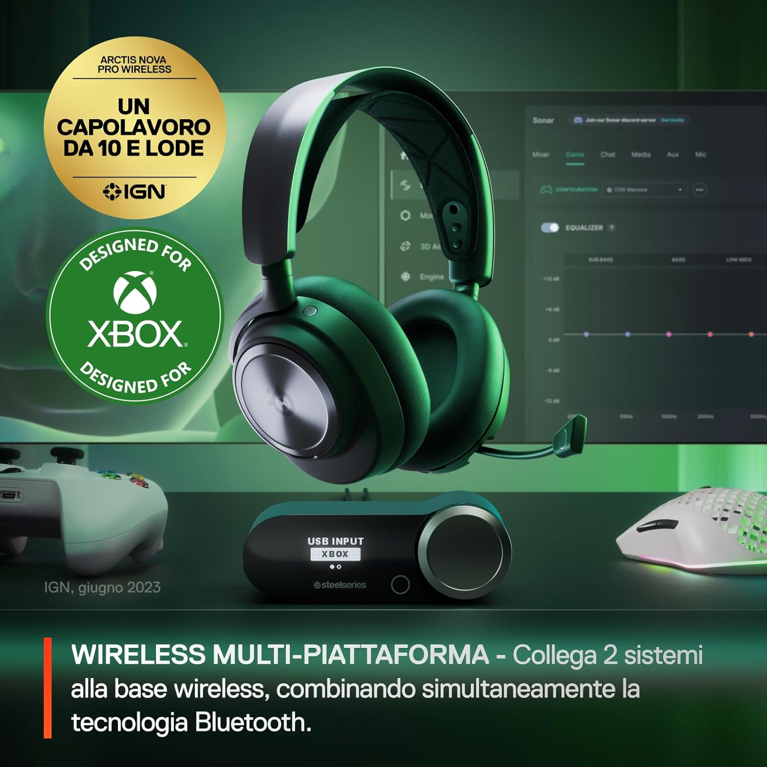 Thumbnail 2 de SteelSeries Arctis Nova Pro X wireless multi-sistema per Xbox e altro, con cancellazione attiva del rumore