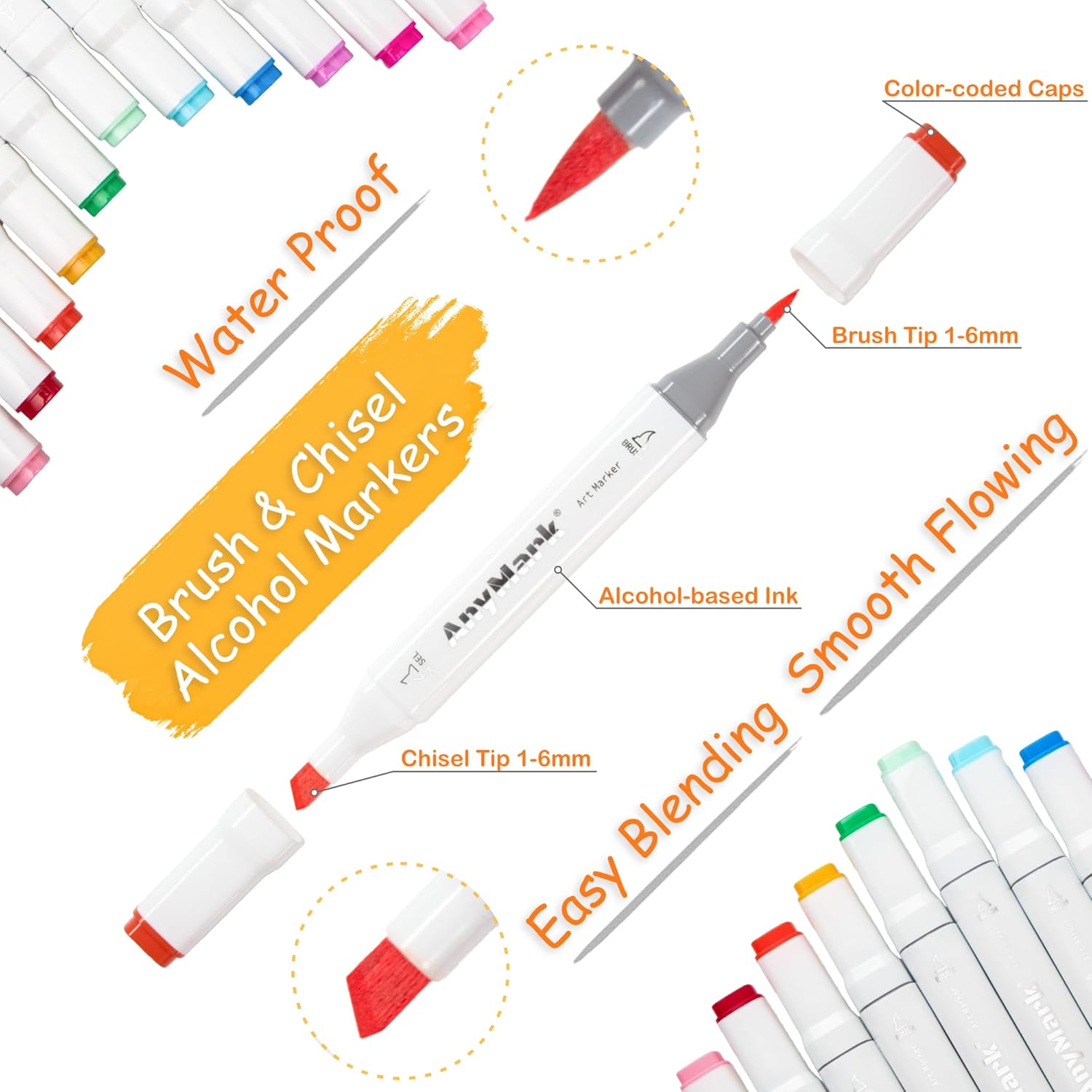 Thumbnail 3 de AnyMark Pennarelli alcool 100 colori 🎨