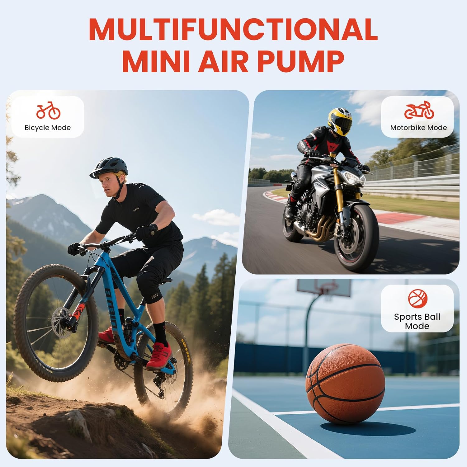 Thumbnail 6 de SAILHAPI Mini Bike Tire Pump 150 PSI