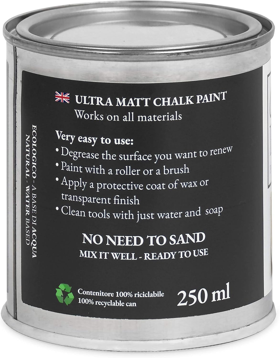 Thumbnail 4 de Chalk Paint Everything Nero Kreidefarbe Wasserbasis – Extra Matt, 250 ml