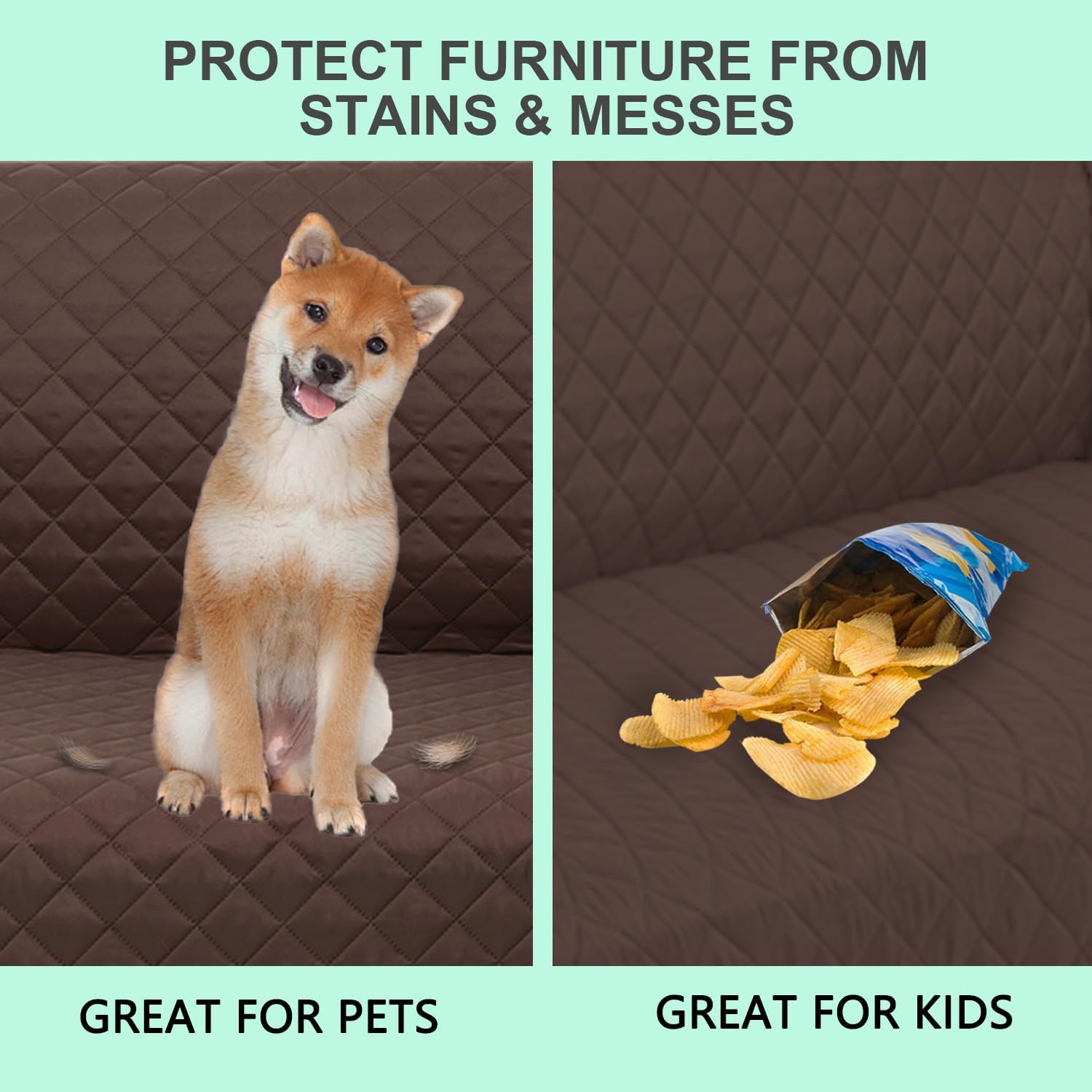 Thumbnail 4 de Luxshare Reversible Couch Cover for 3-Cushion Sofa 🛋