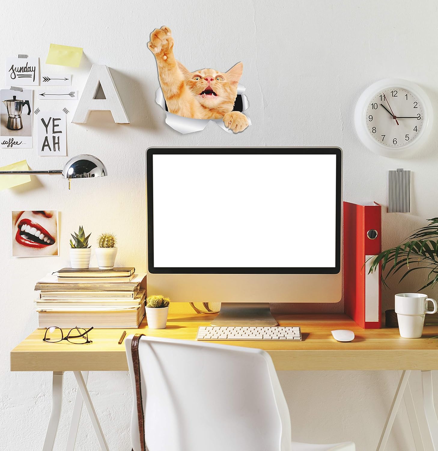 Thumbnail 3 de Ginger Cat Wall Decals - 2 Pack (Orange) by Winston & Bear Gifts