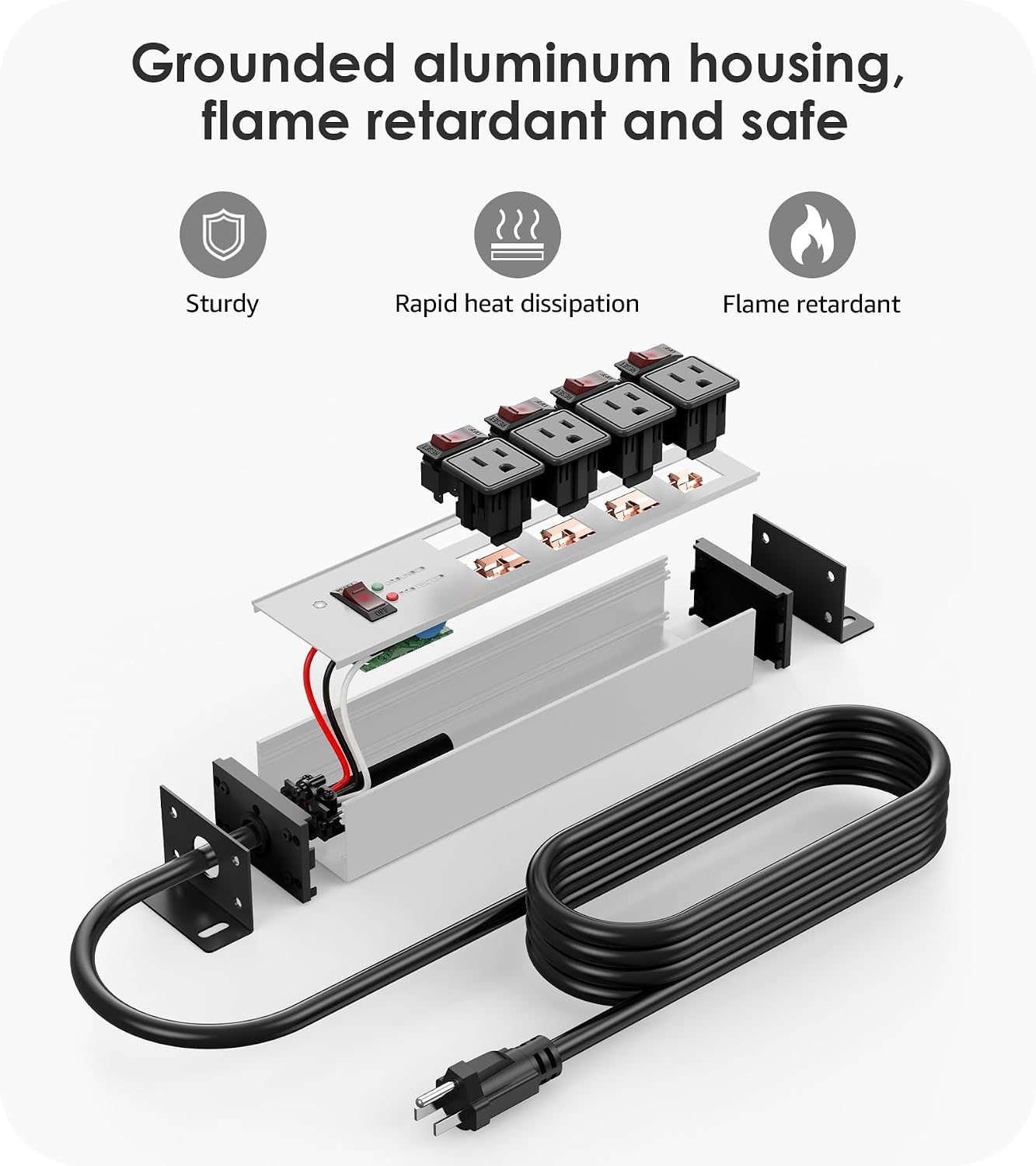 Detalle de CCCEI Heavy-Duty Power Strip, 20-Foot Cord