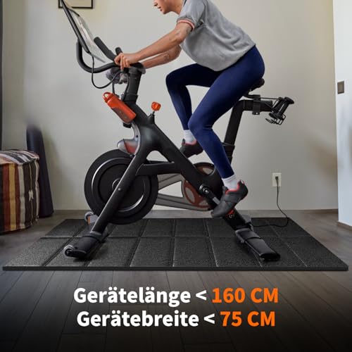 Detalle de Stepwaver Bodenschutzmatte 160x75 cm – Schalldämmend, 4 mm, für Laufband und mehr