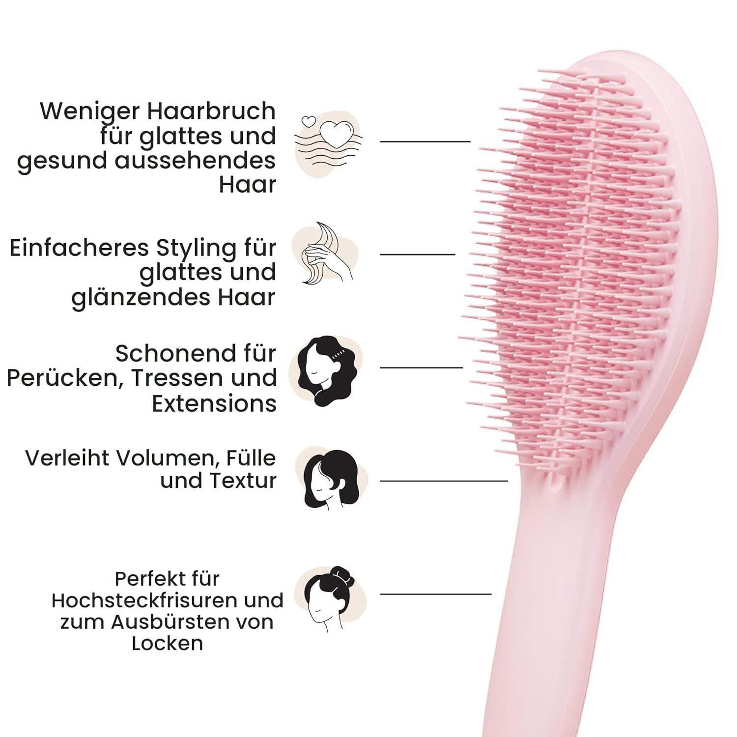 Detalle de Tangle Teezer The Ultimate Styler Haarbürste – Für Perücken, Weaves, Extensions & Clip-Ins