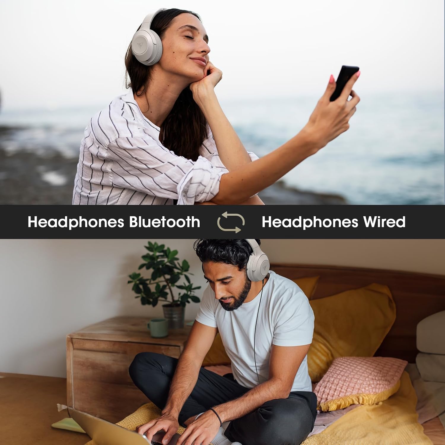 Thumbnail 6 de DOQAUS Life5 Bluetooth Headphones: Over‑Ear, 70h Playtime, 5.3 Tech, 3 EQ Modes