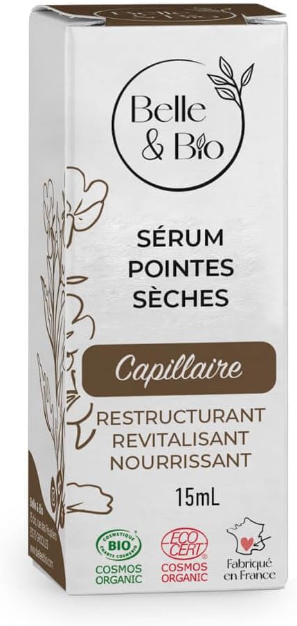 Detalle de Belle&Bio Sérum Pointes Sèches Sans Rinçage Certifié Bio par Ecocert 15 Ml