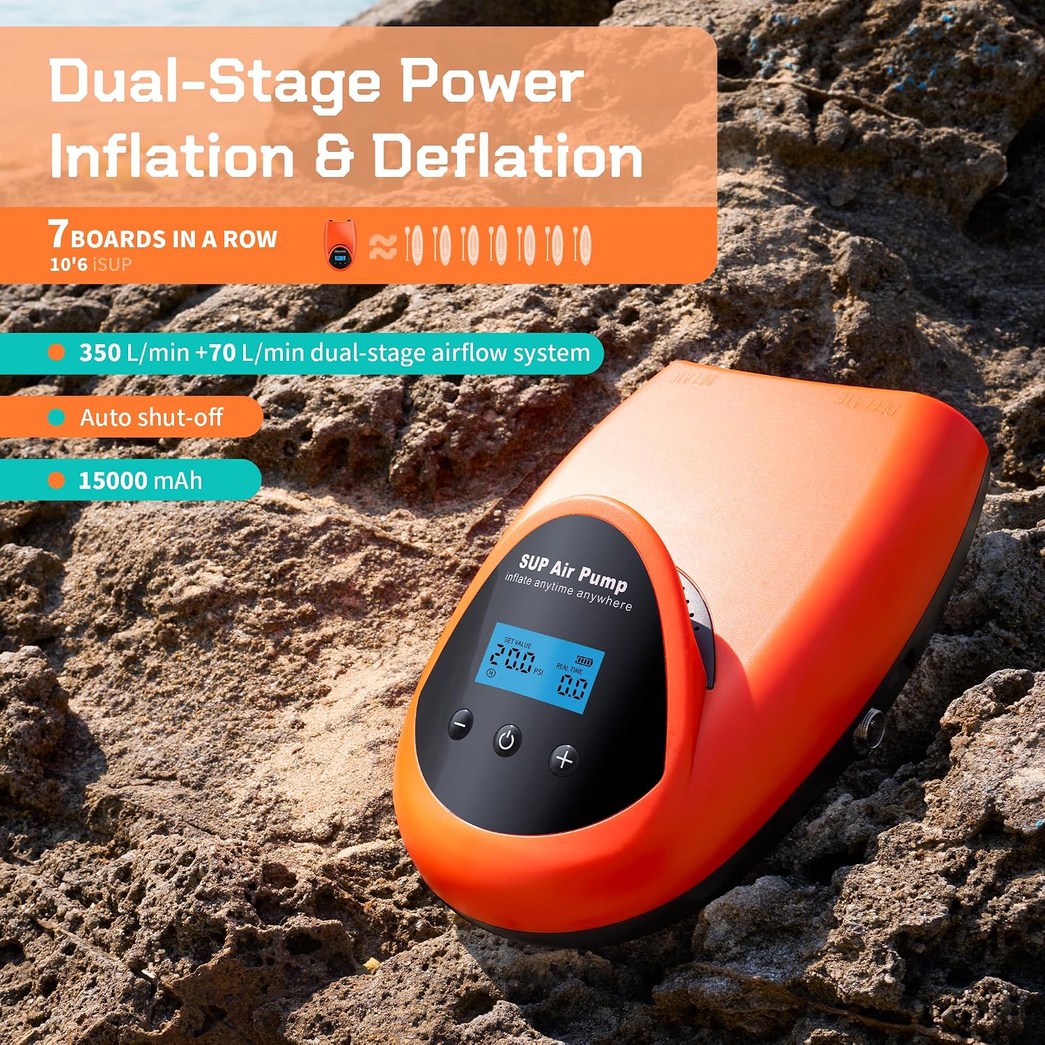 Thumbnail 1 de TONSIM Electric SUP Pump 20 PSI 15000mAh
