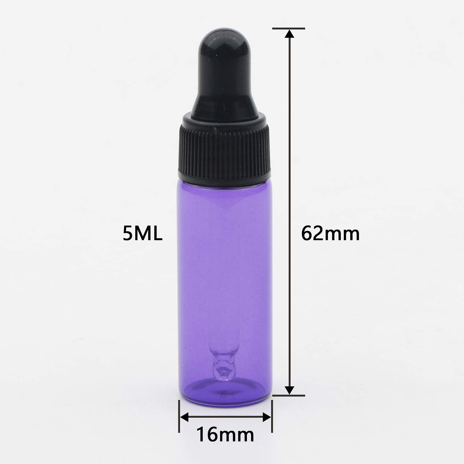 Thumbnail 2 de Pxyelec 30pcs 5ml Purple Glass Dropper Bottles – Refillable Essential Oil & Sample Storage