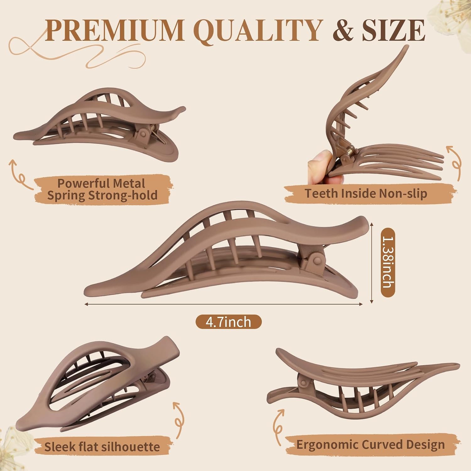 Detalle de Sisiaipu Flat Hair Clips, 10-Piece Set