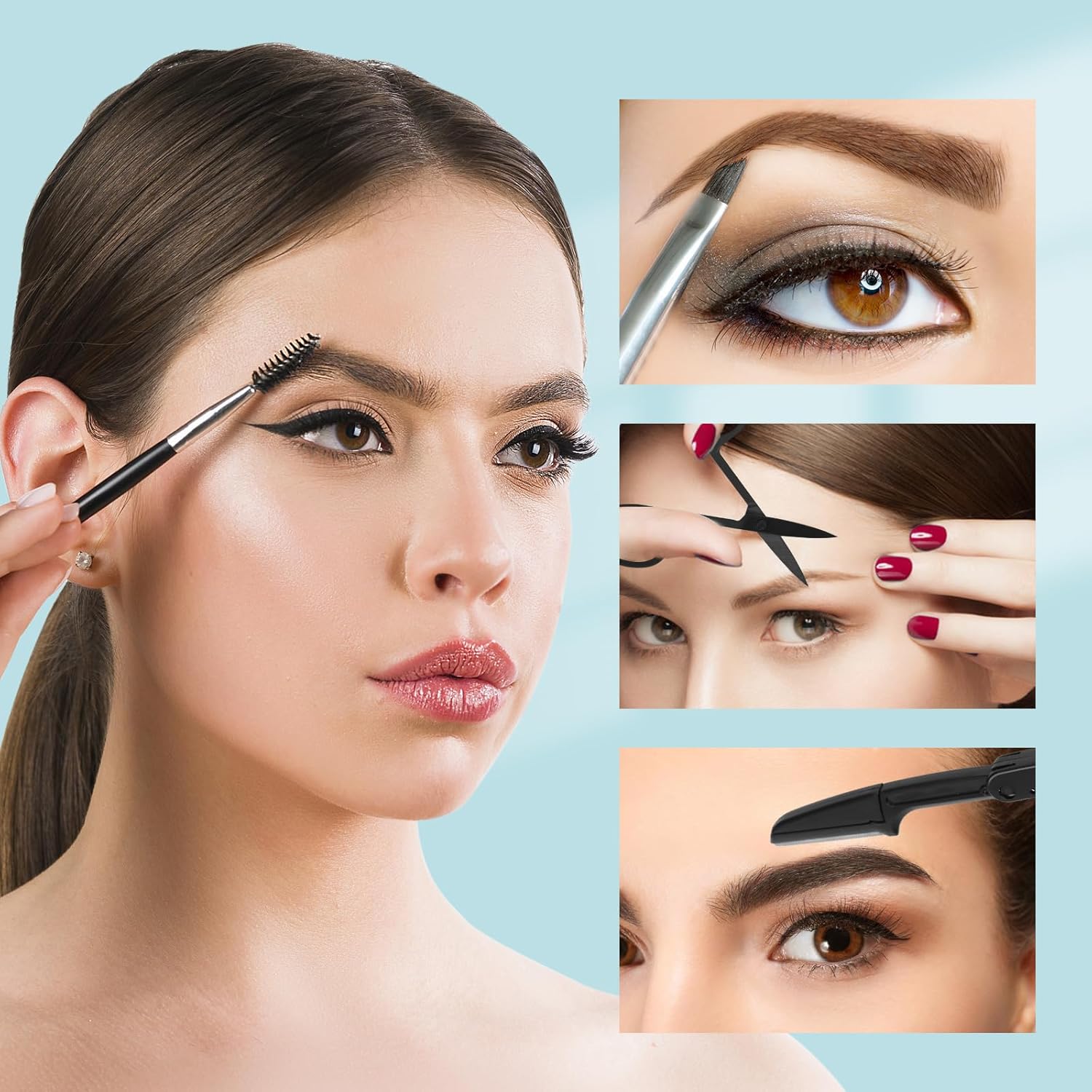 Detalle de SWEET VIEW 7‑Stück Pinzetten-Set – Präzisionswerkzeug für Augenbrauen, Gesicht und eingewachsene Haare
