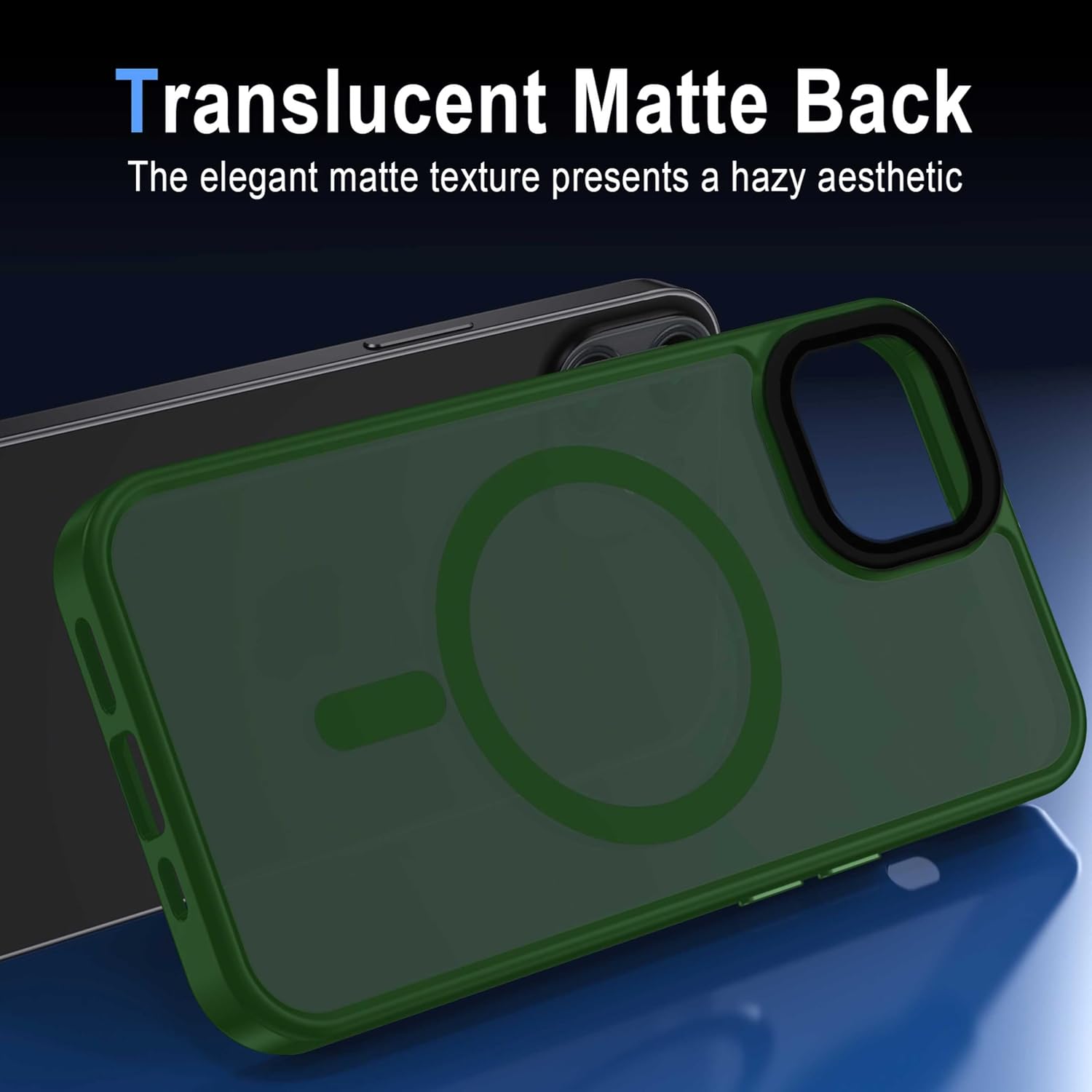 Thumbnail 6 de XTCASE Coque magnétique MagSafe pour iPhone 11 – Dos translucide vert foncé, protection anti-choc et anti-rayures