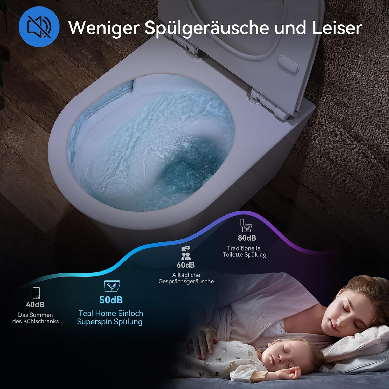 Thumbnail 5 de Wand-WC Spülrandlos Keramik, geruchsarm