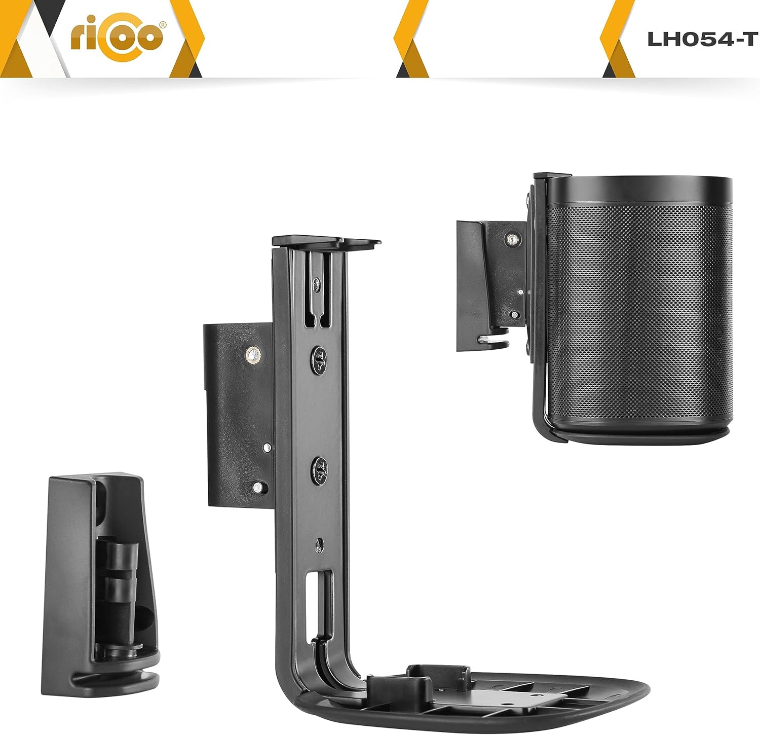 Thumbnail 1 de RICOO Lautsprecher-Wandhalterung LH054-T für Sonos One, One SL & Play 1 – schwenkbar