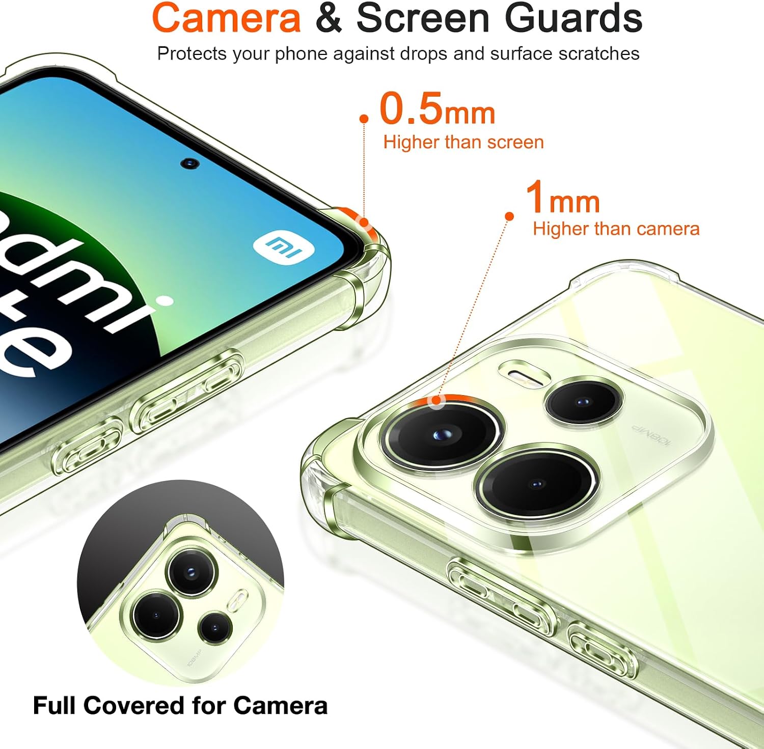 Detalle de ivoler Coque transparente en TPU pour Xiaomi Redmi Note 14 4G – Protection antichoc, sans ajouter d’épaisseur