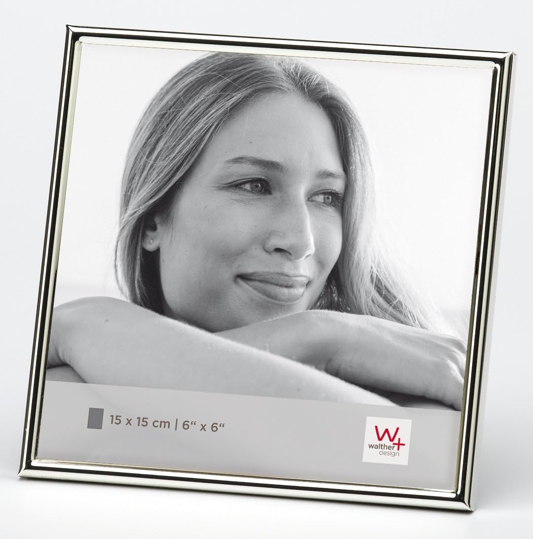 Detalle de walther design Cadre Photo Argent 15 x 15 cm Chloé Portrait Frame WD515S