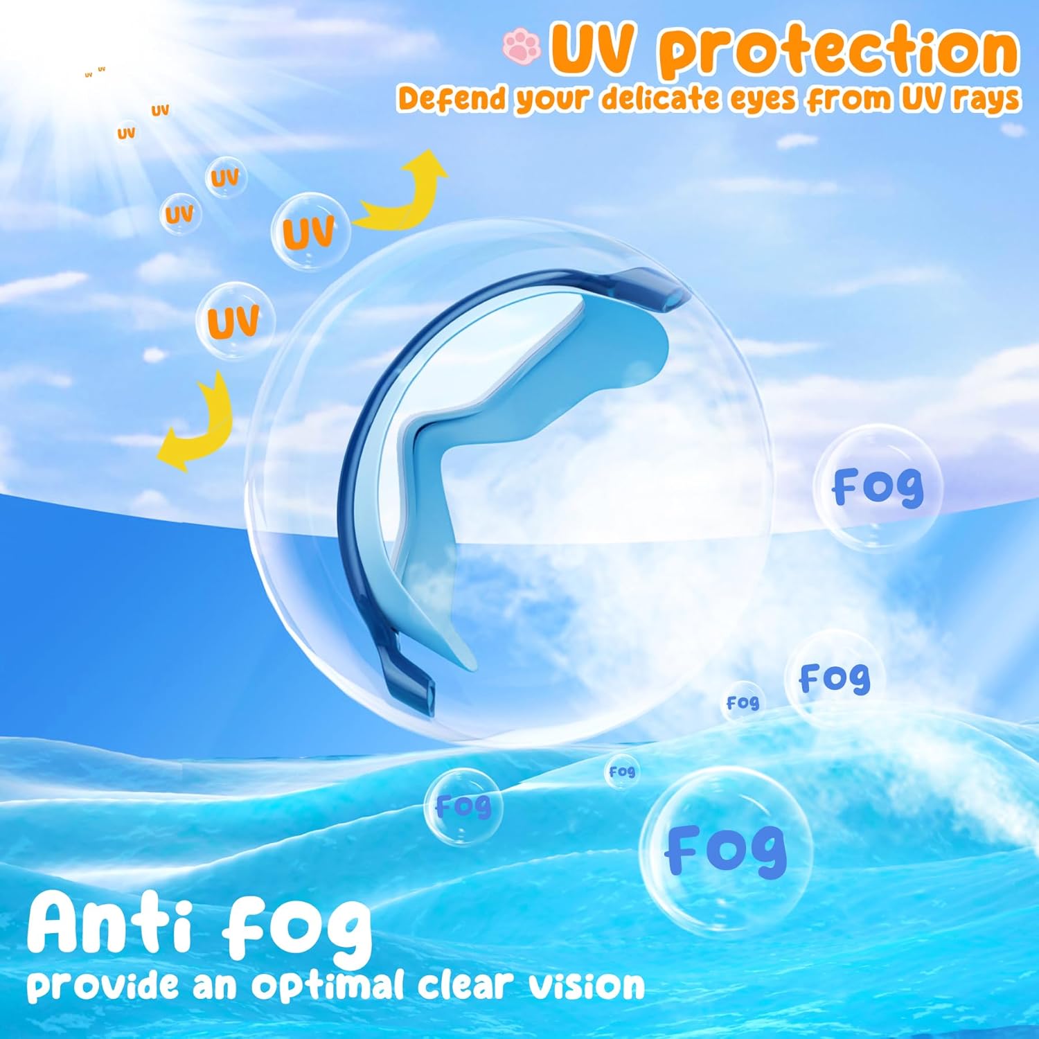Detalle 2 de COOLOO Kids Swimming Goggles 2 Pack