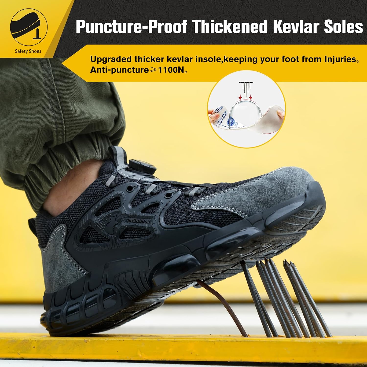 Thumbnail 2 de Steel toe safety trainers with 4mm Kevlar