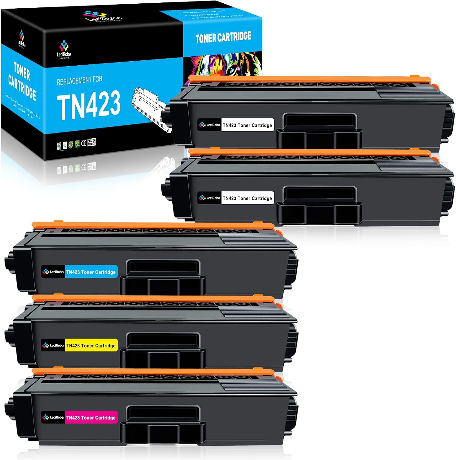 Detalle de LeciRoba TN-423 toner 5 confezioni