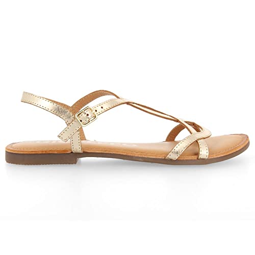 Detalle de GIOSEPPO Sandalias Doradas de Tirantes Finos para Mujer 👡