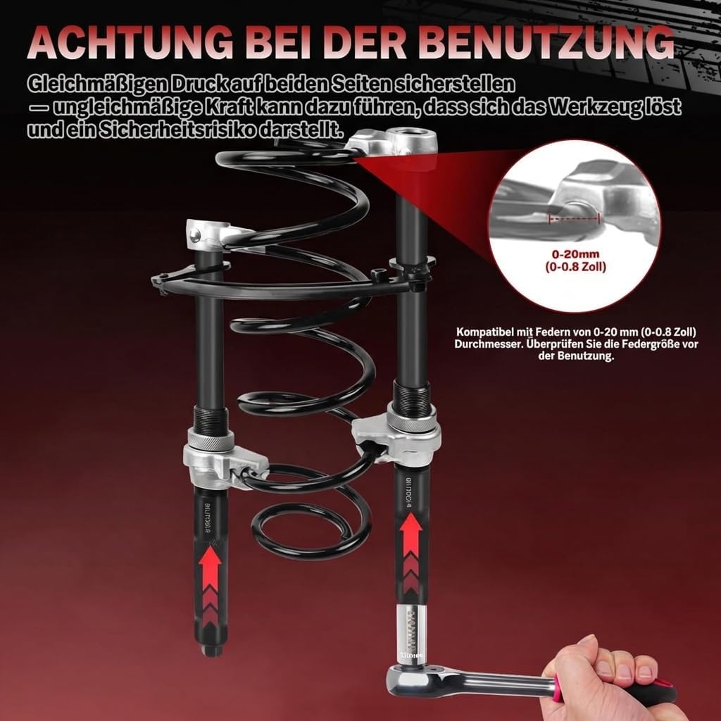 Thumbnail 1 de BILITOOLS Profi Federspanner Auto Set – MacPherson Federbein, 1200 kg (2-teilig)