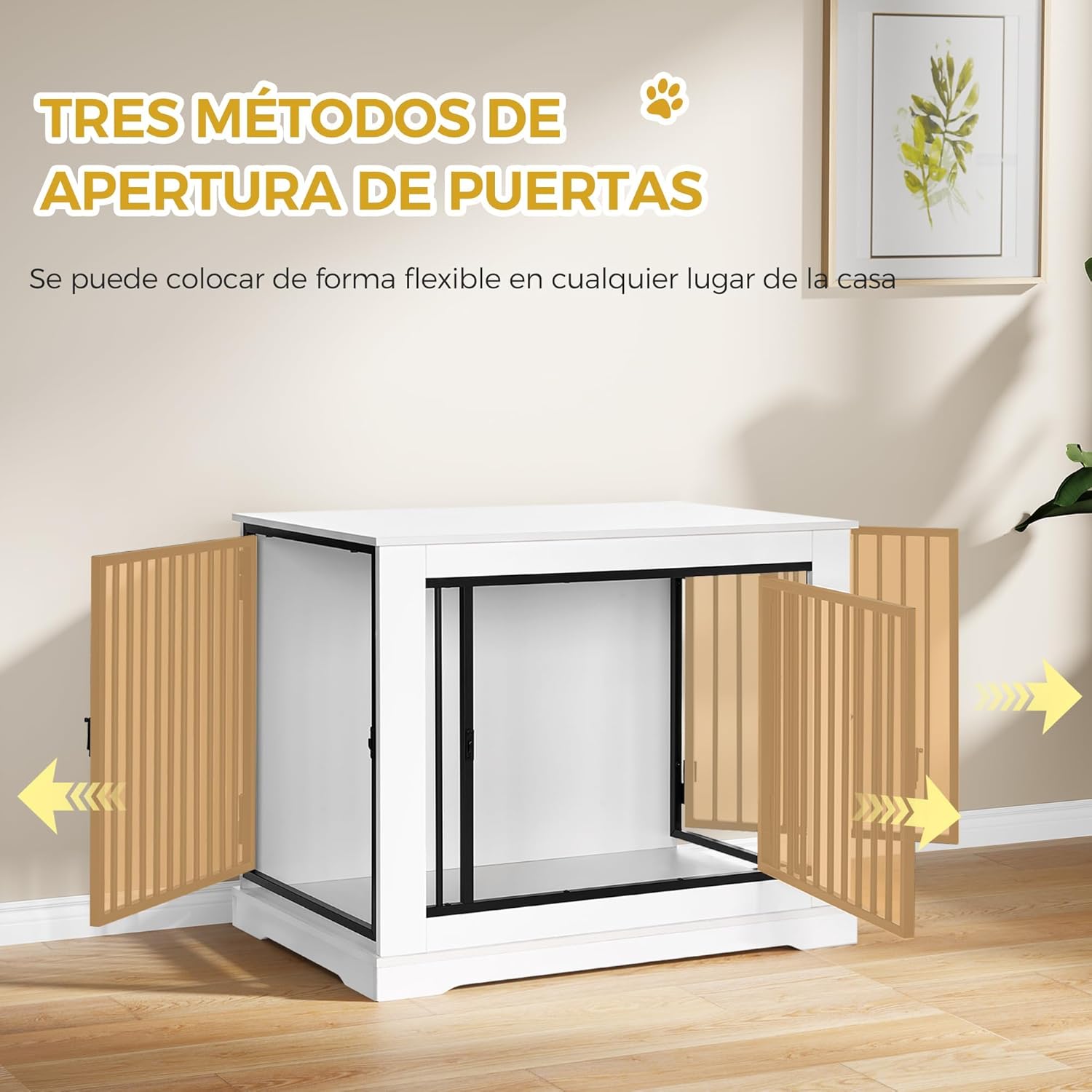 Detalle 2 de BEWISHOME EMGL03W Jaula para perros 81 cm