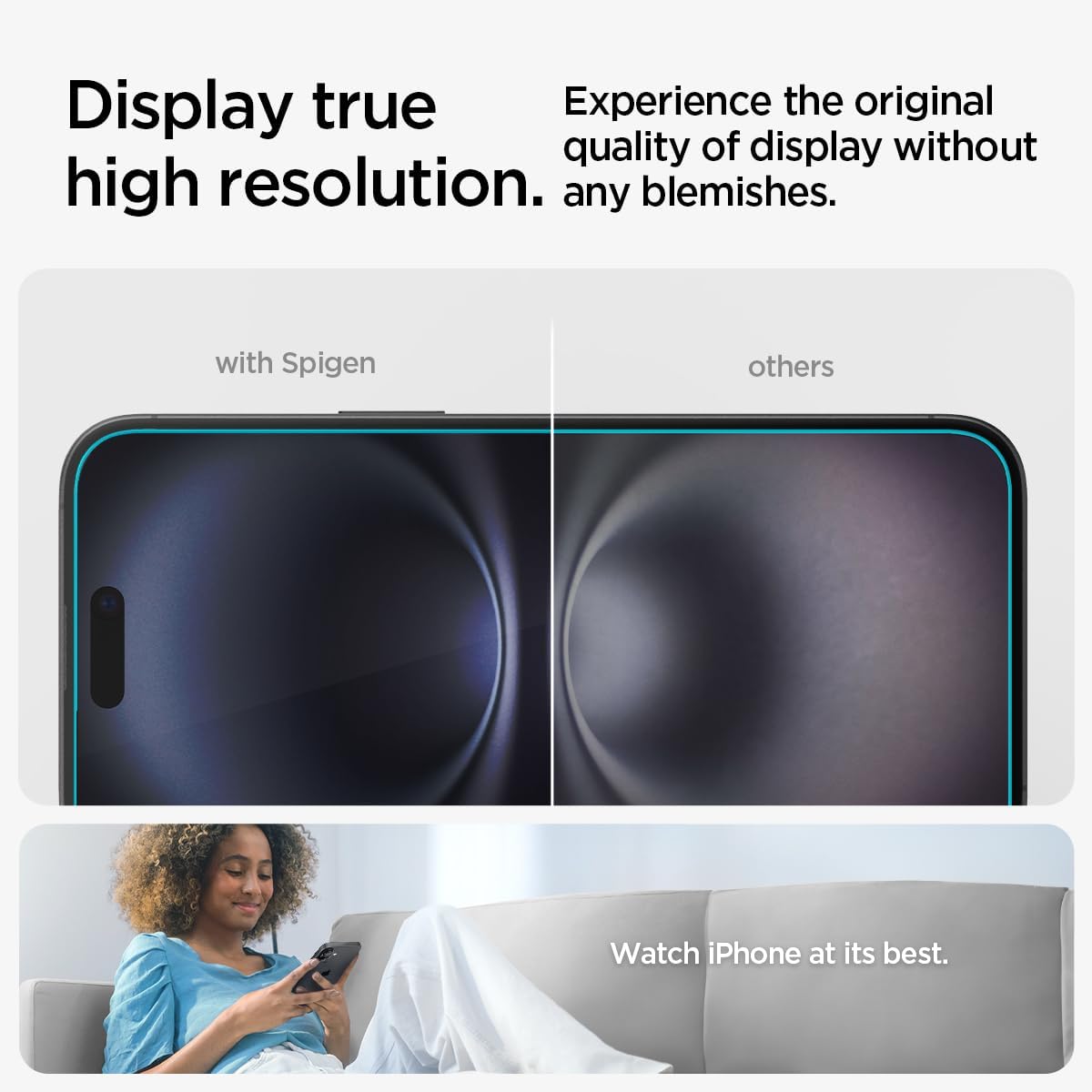 Thumbnail 4 de Verre trempé Spigen Glas.tR EZ Fit pour iPhone 16 et iPhone 15 (2 pièces) – pose facile, dureté 9H