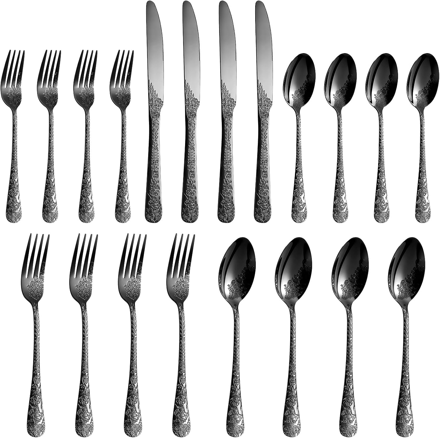 Detalle de Stainless Steel Flatware Set, 20-Piece