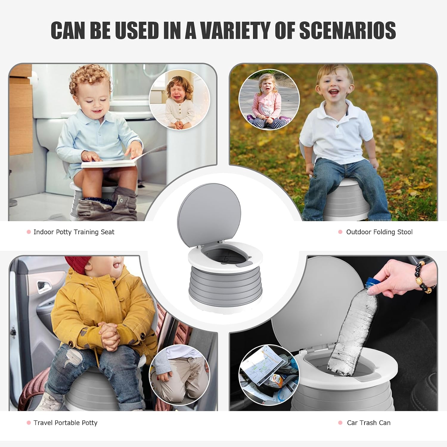 Thumbnail 6 de Portable Potty for Toddlers Foldable Travel Potty
