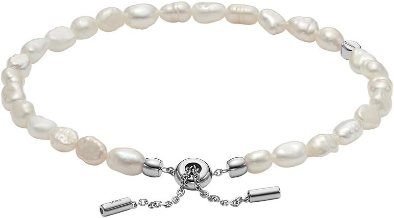 Thumbnail 3 de Skagen Damen Armband aus Edelstahl mit Halbedelstein/Messing – Schieberverschluss, silberfarbene Schmuckfarbe