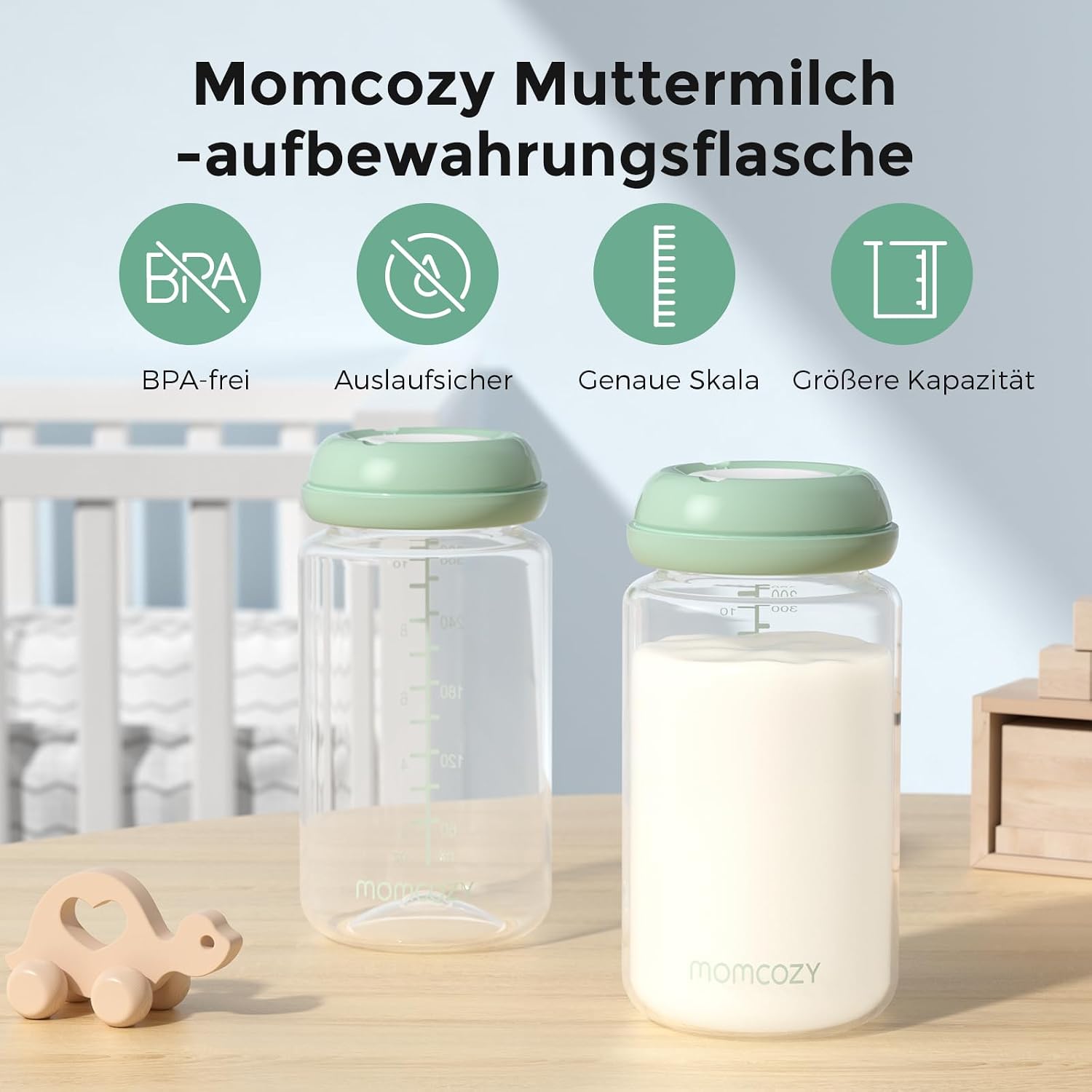 Detalle 2 de Momcozy Natürliche Baby Bottle 330ml