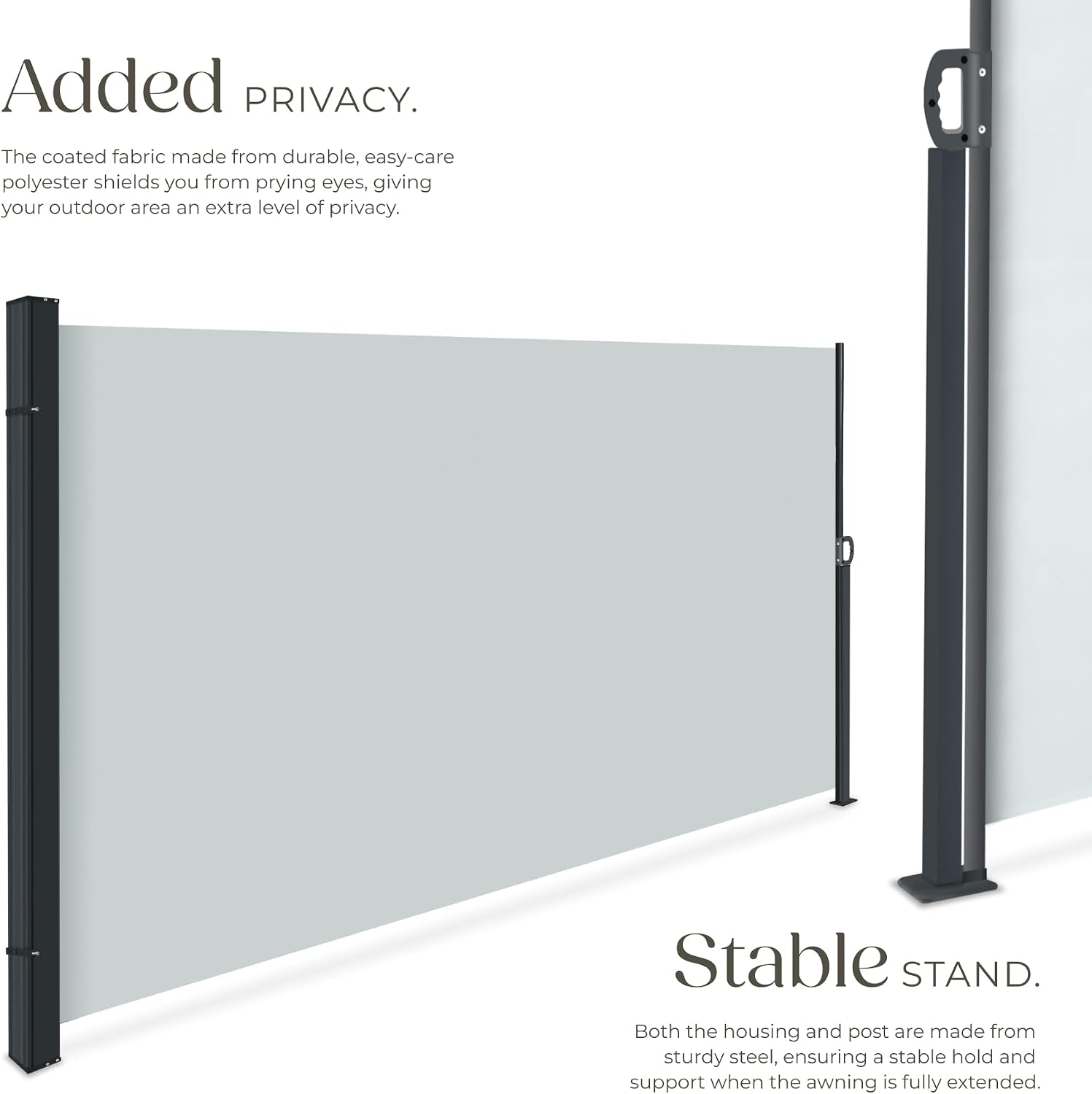Detalle de tectake® 406589-1 sidomarkis 180 x 300 cm med UV-skydd
