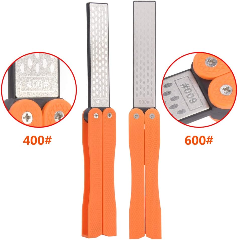 Detalle 1 de TOPINCN Double-Sided Foldable Pocket Sharpener for Knives and Garden Tools