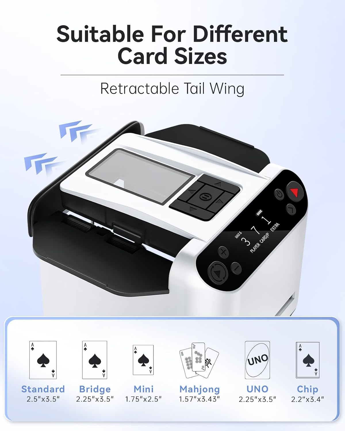 Detalle 2 de XPAW Automatic Card Shuffler 5000mAh 🔄📇