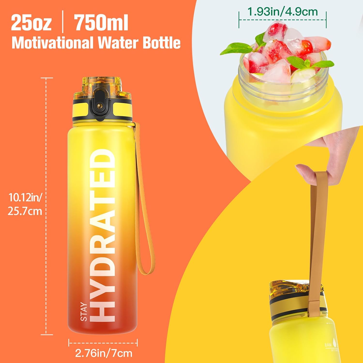 Thumbnail 6 de Sahara Sailor WBW005 Tritan Sports Water Bottle, 25oz with Time Markers