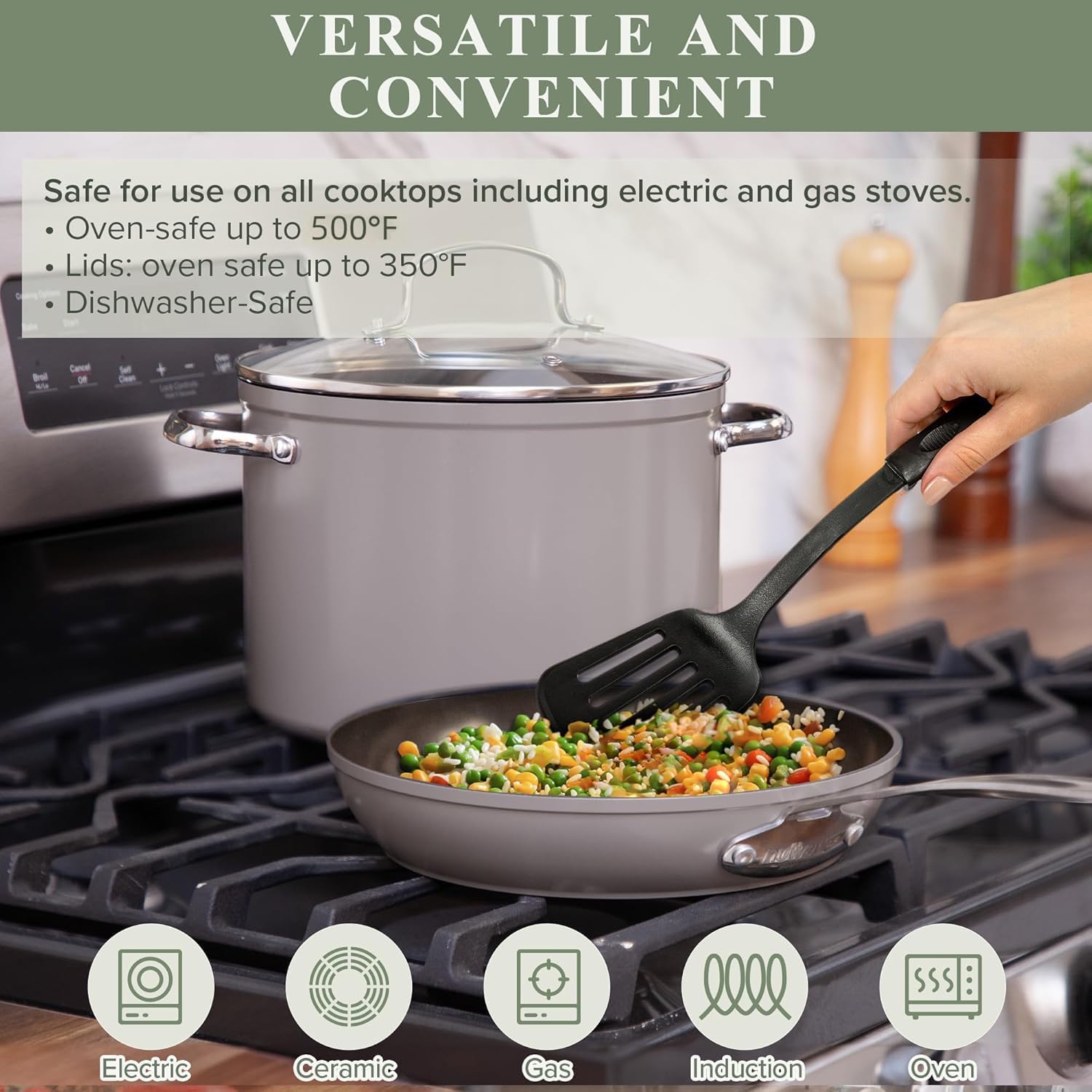 Thumbnail 2 de Nuwave Healthy Duralon Blue Ceramic Cookware Set