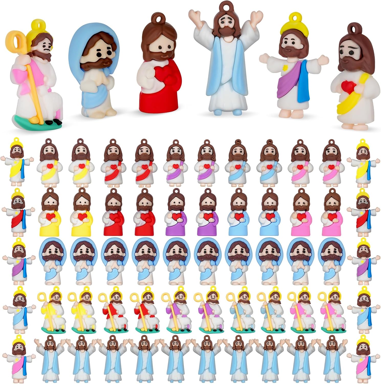 Compareye Mini Jesus Figurines, 60-Piece Set