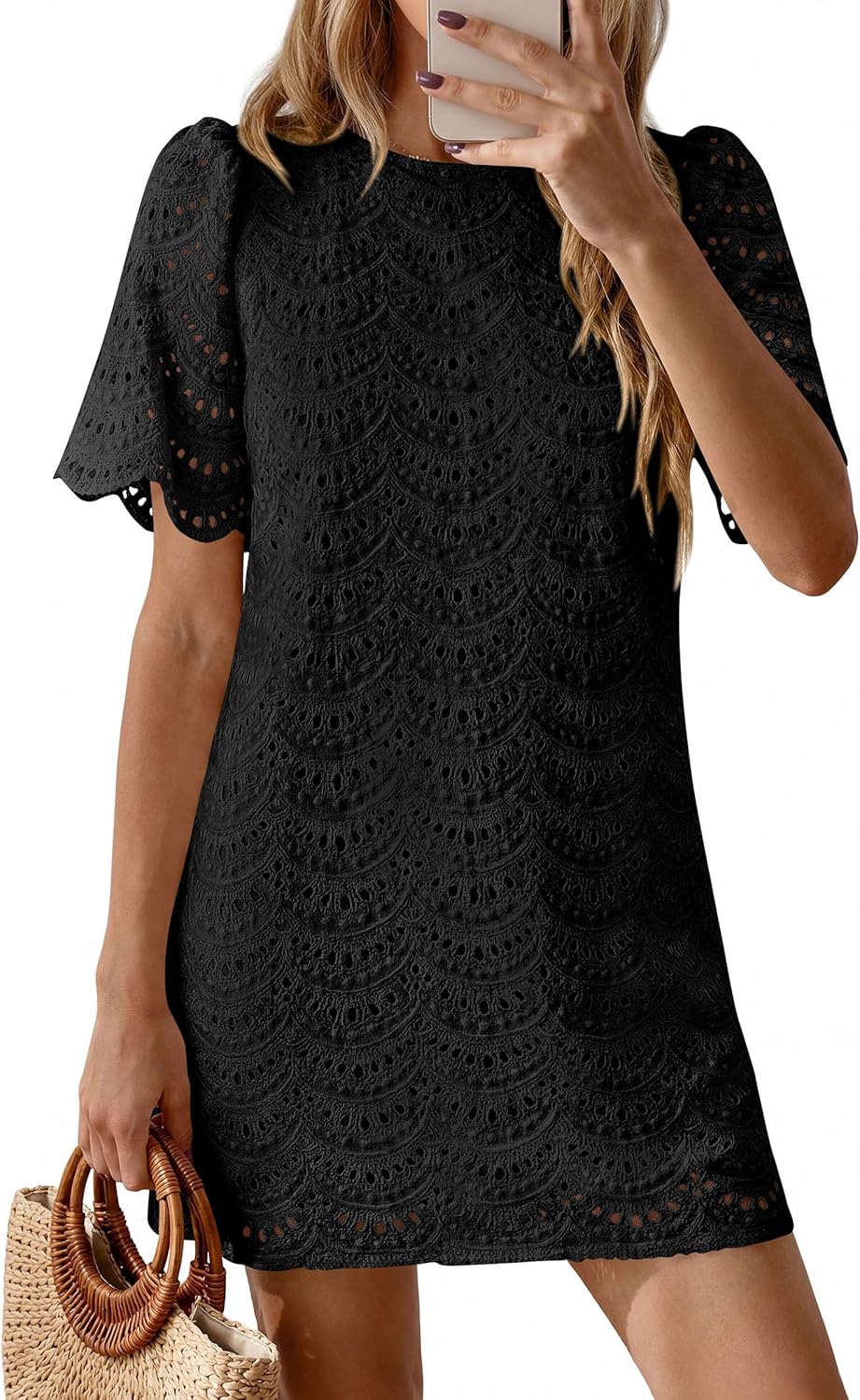 Thumbnail 1 de PRETTYGARDEN Women's 2026 Summer Casual Embroidered Lace Mini Dress