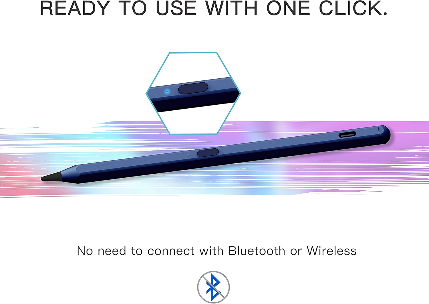 Detalle de Stylet Pen pour iPad (2018-2024) avec inclinaison, rejet de la paume et adsorption magnétique