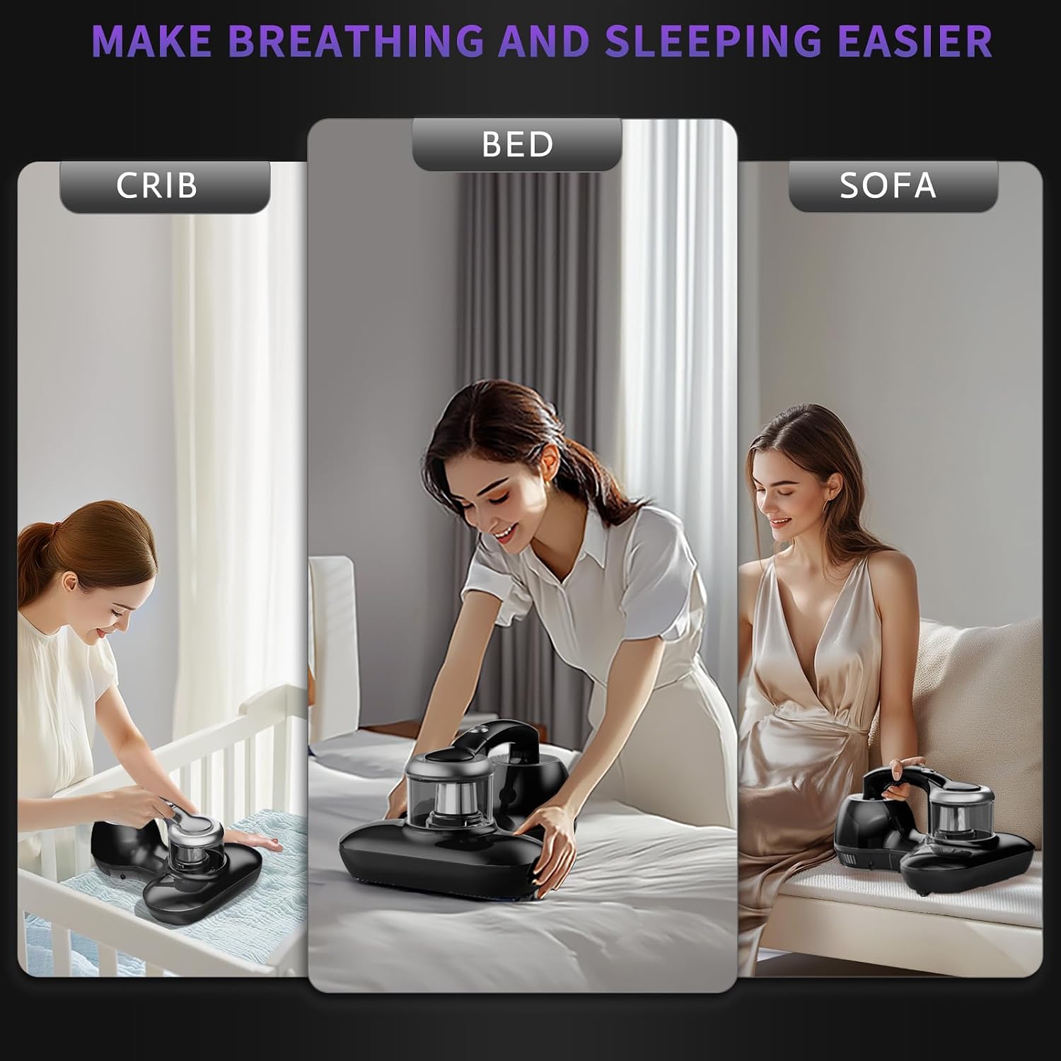Thumbnail 6 de Hersven Mattress Vacuum Cleaner 16KPa UV handheld 🧹