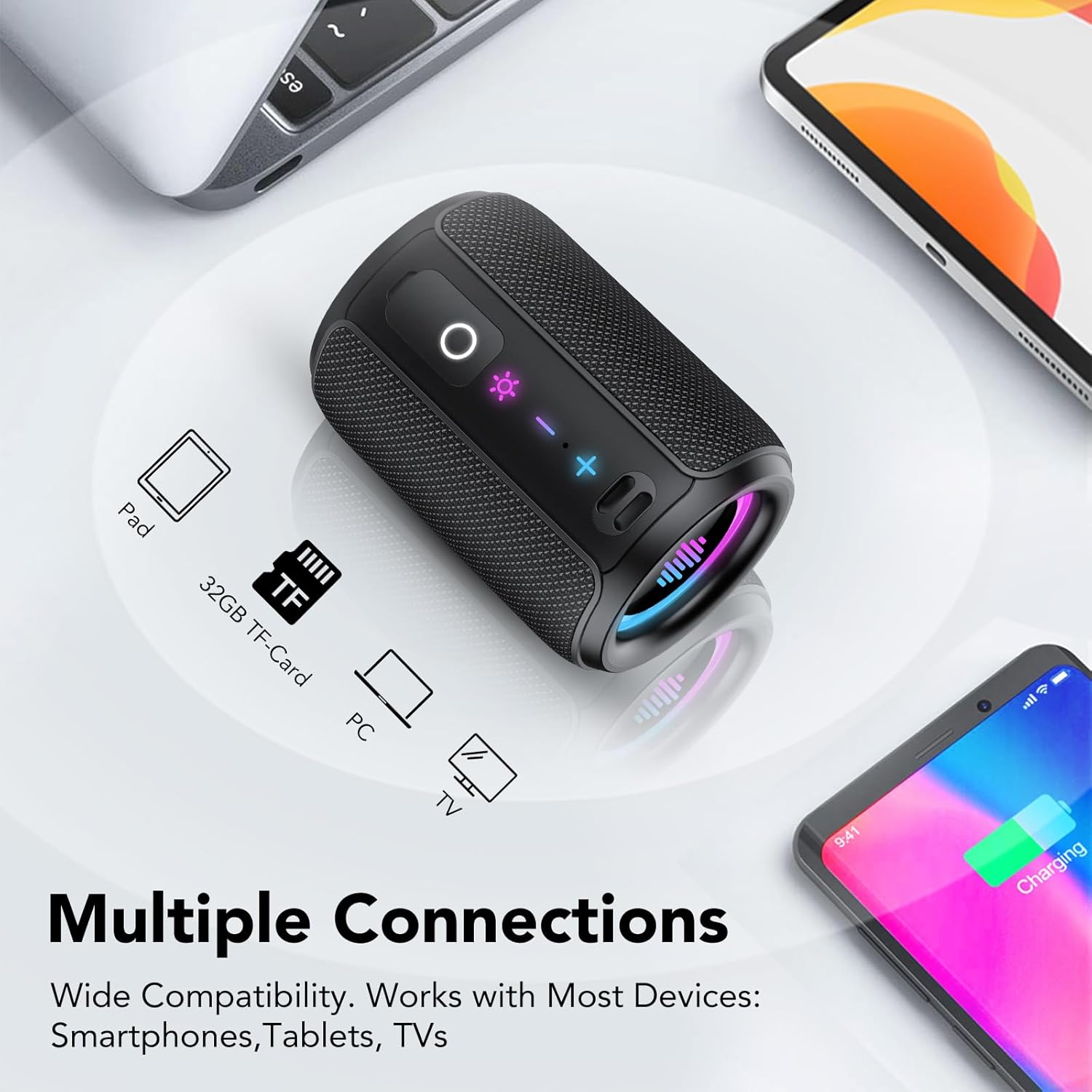 Thumbnail 6 de Cassa Bluetooth Portatile Potente 15W | Speaker Esterno IPX7, LED e 12h di autonomia