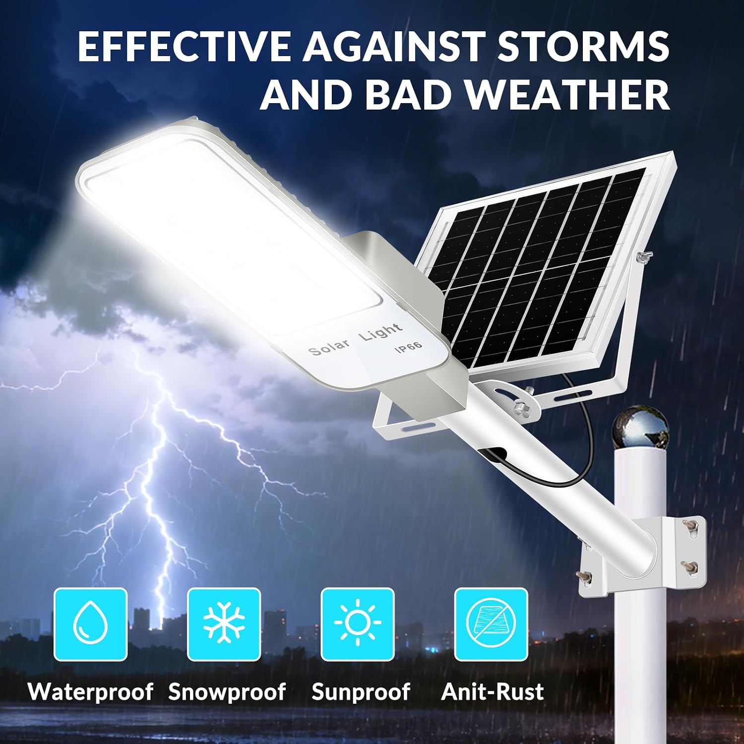 Detalle 2 de WILLMIND WILLMIND-XTD2 Solar Street Lights, 2-Pack with Motion Sensor and Remote