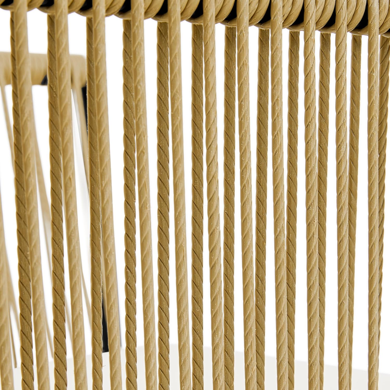 Detalle de Yaheetech 3TLG. Rattan Balkonset – 2-Sitzer Outdoor-Gartenmöbel mit Glas-Tisch
