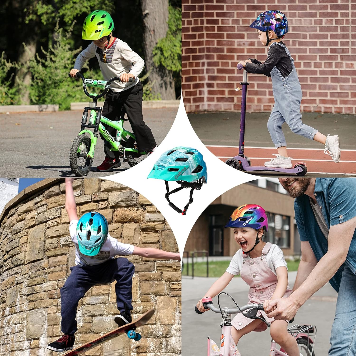 Thumbnail 6 de OnBros Fahrradhelm Kinder – Sicherer Allround-Helm mit Visier für 5–13 Jahre