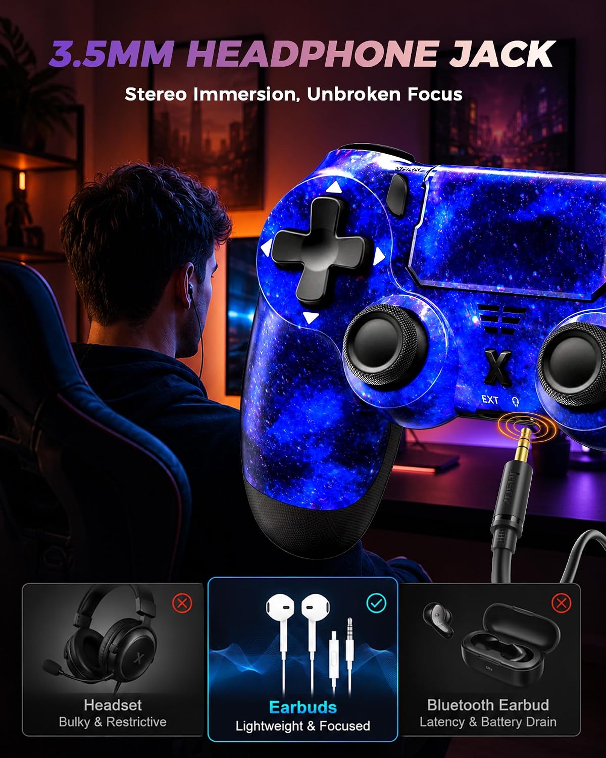Thumbnail 5 de Glitfix Wireless Controller PS4