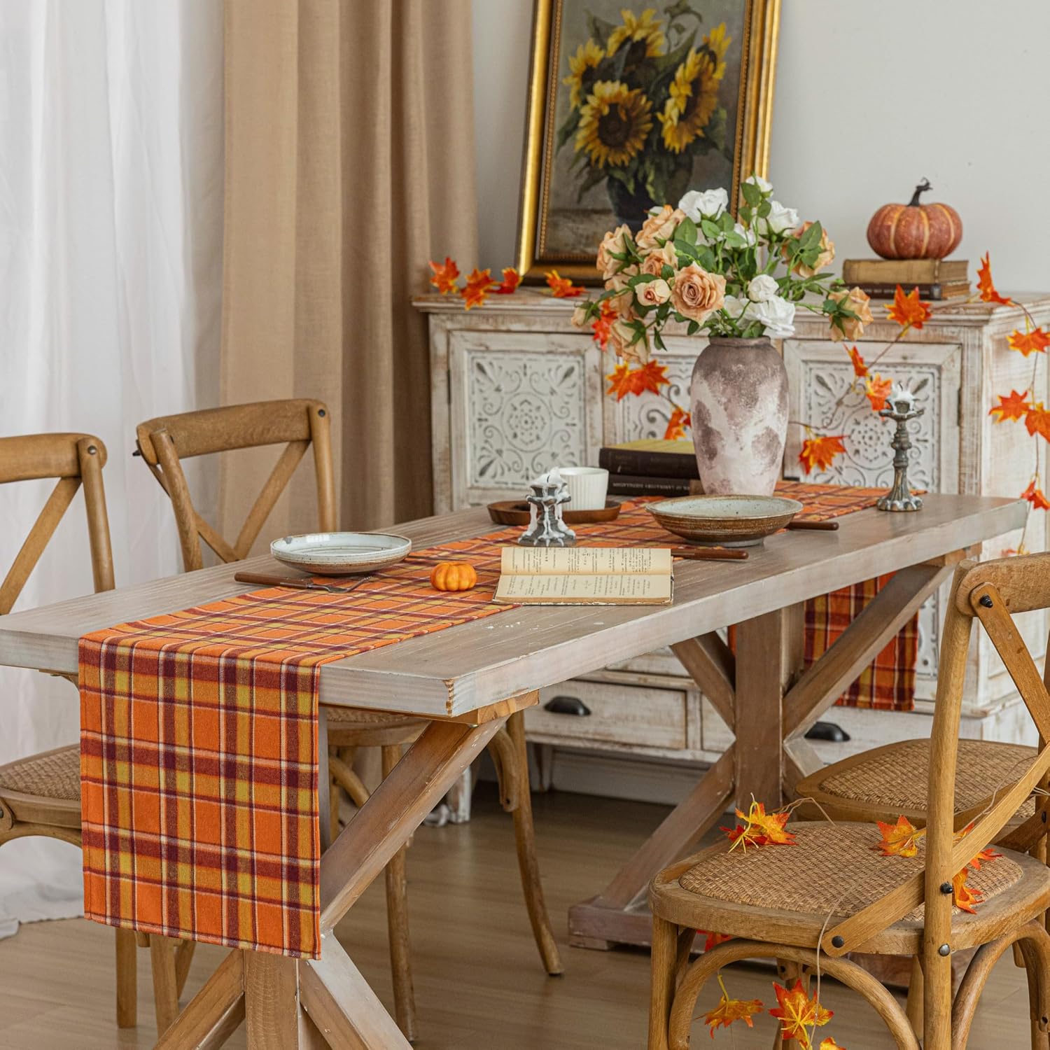 Detalle 2 de AQOTHES Table Runner, 100% Polyester