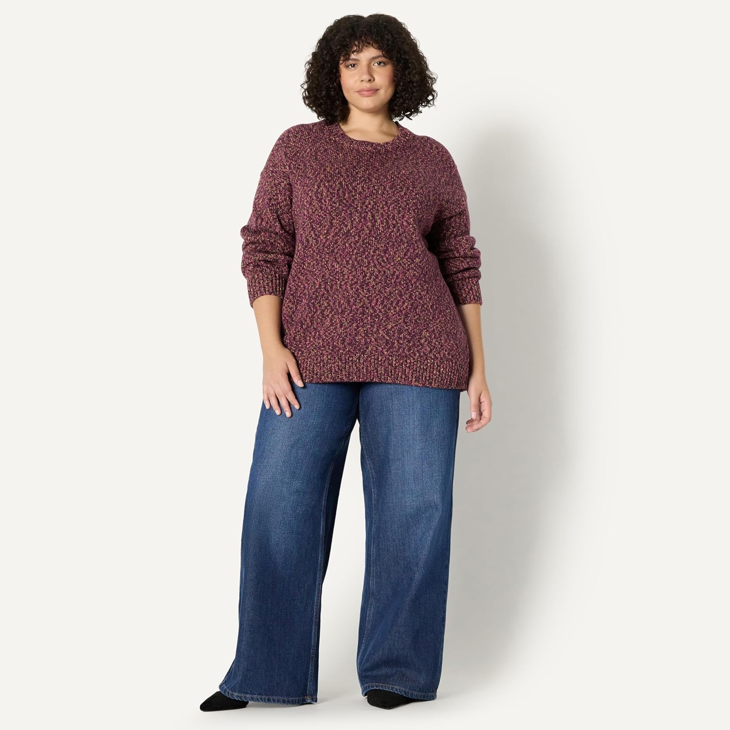 Thumbnail 6 de Amazon Essentials Women’s Oversized-Fit Multi-Colour Heavyweight Crewneck Jumper